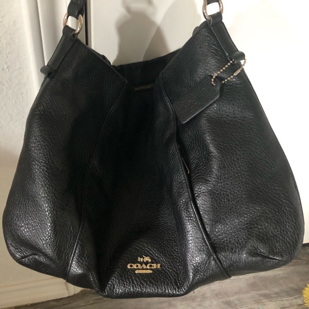 Coach black leather purse
